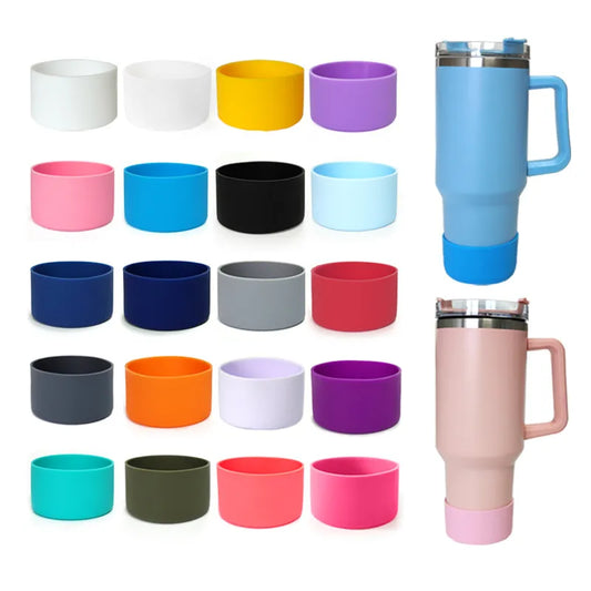 7.5cm Silicone Boot for Stanley 40oz Quencher Adventure Tumbler and Ice Flow Flip 30 oz 20 oz Water Bottle Bottom Sleeve Cover