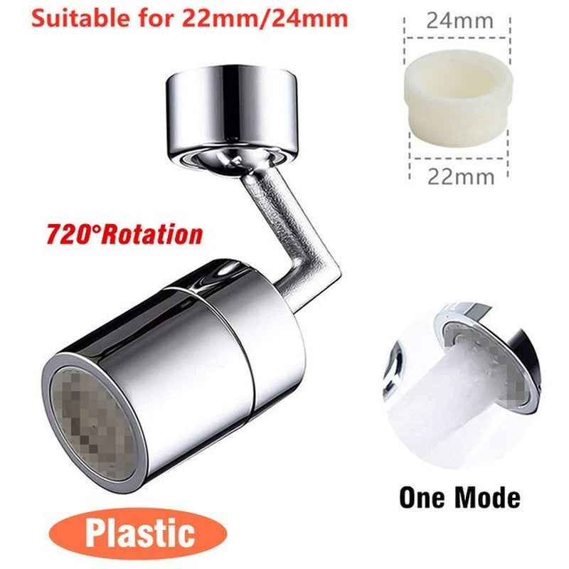 New 2 Mode 1080° Rotation Aerator Splash Kitchen Tap Extend Water Nozzle 22/24Mm Adaptor Faucet Bubbler Robotic Arm Sprayer Head