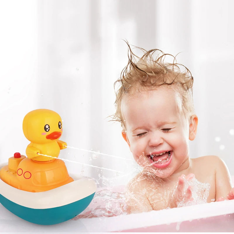 Bath Toys Electric Duck Water Game Faucet Baby Shower Bathroom Water Spray Bath Toys Bathing Swimming Bath Toys for Kids