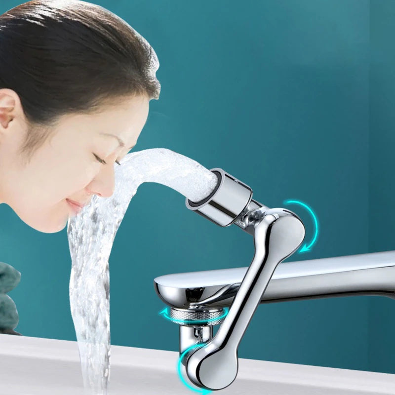 New 2 Mode 1080° Rotation Aerator Splash Kitchen Tap Extend Water Nozzle 22/24Mm Adaptor Faucet Bubbler Robotic Arm Sprayer Head