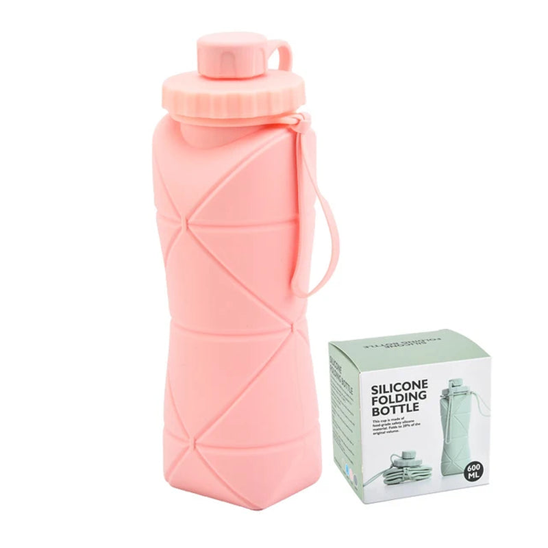 Silicone Collapsible Sports Water Bottles Outdoor Camping Folding Water Cup Large Capacity Travel Foldable Leakproof.Kettle